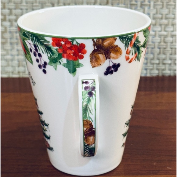 🎄🌟HP🌟Spode 2020 Set of 2 Earthenware Christmas Tree Poinsettia Mugs & Spoons - Picture 8 of 13